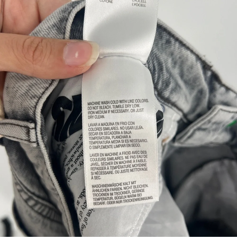 Snacks by Mother The Side Dish Cargo Skimp Gray Jeans in Salt and Pepper 27 NWT - Picture 10 of 11